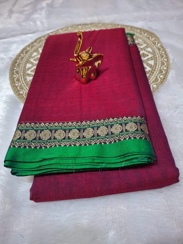 Mejenta_Purple_Gopika_Narayanpet_Cotton_Masarasaised__And_Kalamkari_1_Meter_Matching_Blouse_Free_For_Women