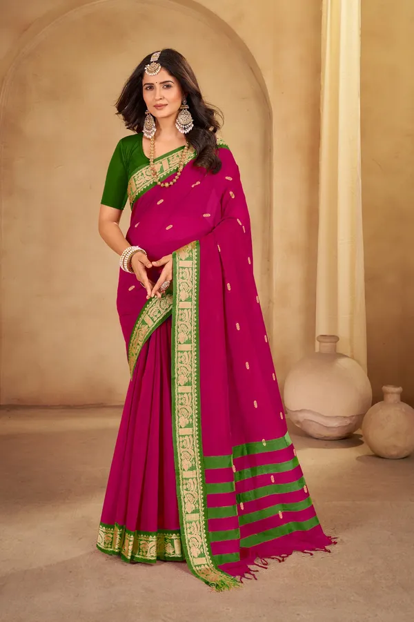 Pink_Sindoor_Collection_Pure_Cotton_Saree