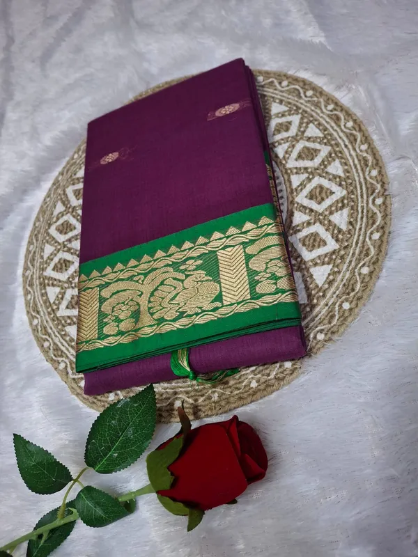 Magenta_Sindoor_Collection_Pure_Cotton_Saree