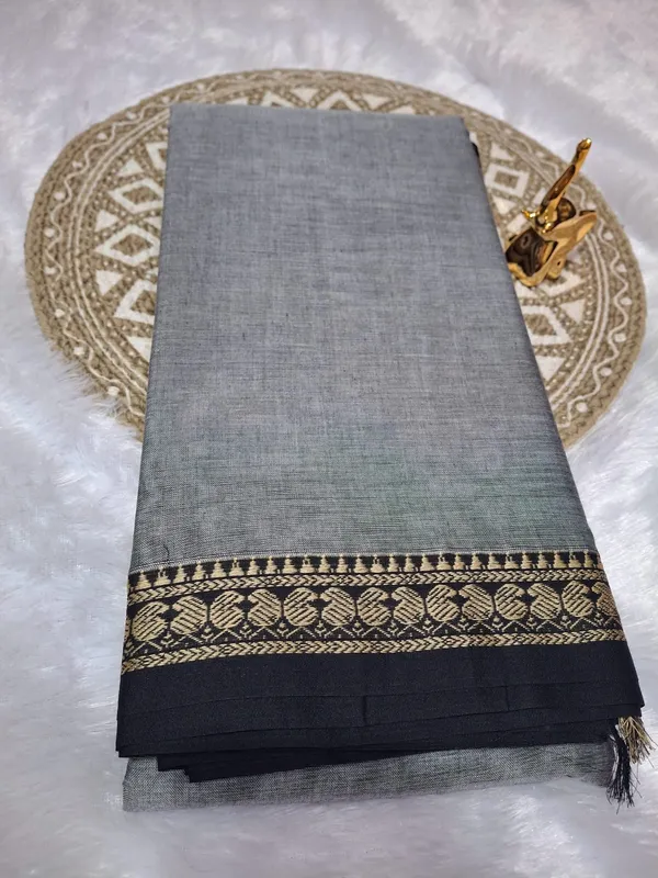 Steel_Grey_Kalyani_Narayan_PethMasarasaised__Cotton_Saree_With_Kalamkari_1_Meter_Matching_Blouse_Free_For_Women