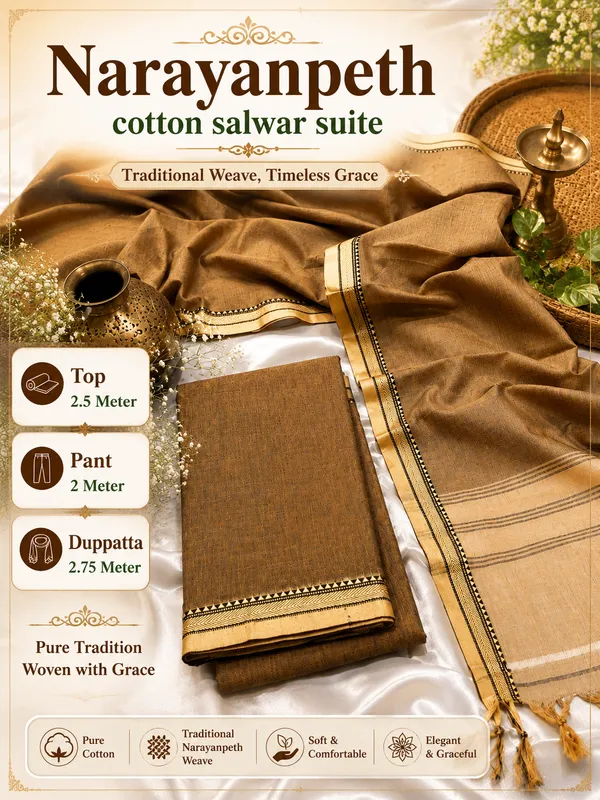 Baby_lee_sawar_suit_meterial_narayanpeth_cotton_meterial_-_Beige_cream._