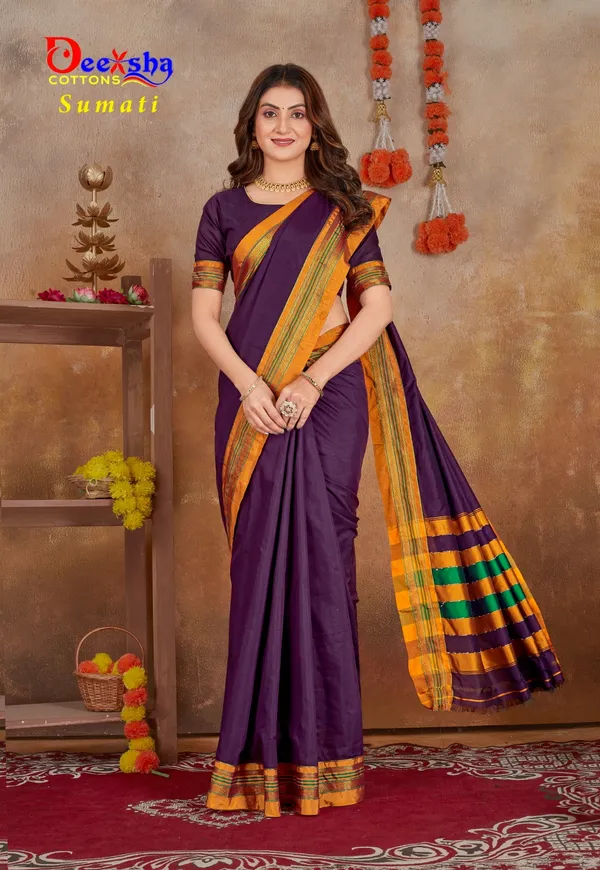 Coffee_Sumati_Paras_Border_Cotton_Saree