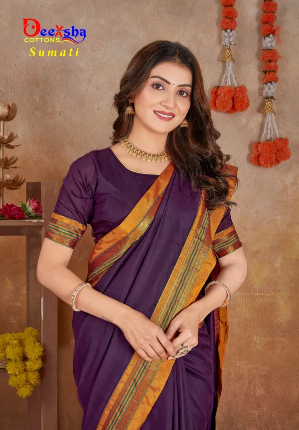 Coffee_Sumati_Paras_Border_Cotton_Saree