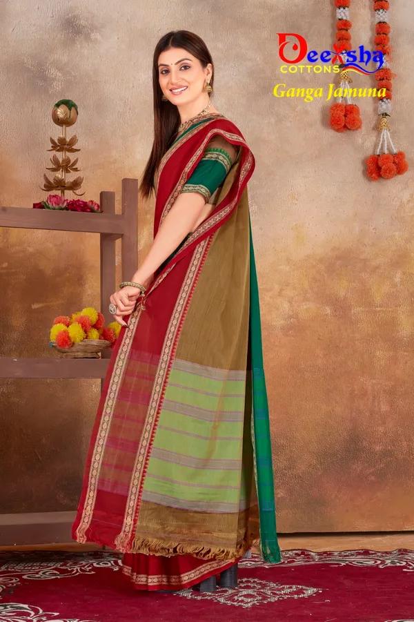 Beige_Cream_Ganga_Jamuna_Arani_Gass_CottonMasarasaised__Saree_With_Kalamkari_1_Meter_Blouse_Free_For_Women