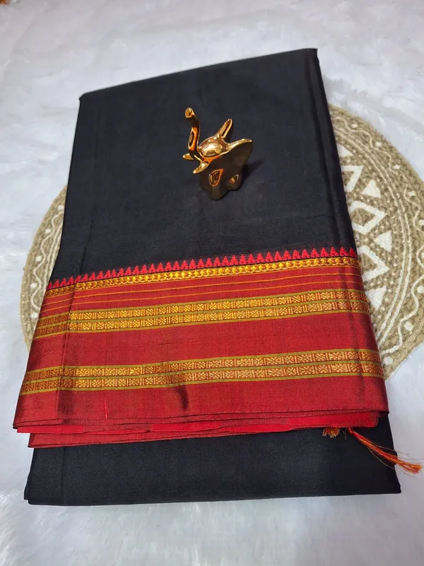 Black_Saree_With_Maroon_Border_Shridevi_Rudraksha_Cotton_Saree