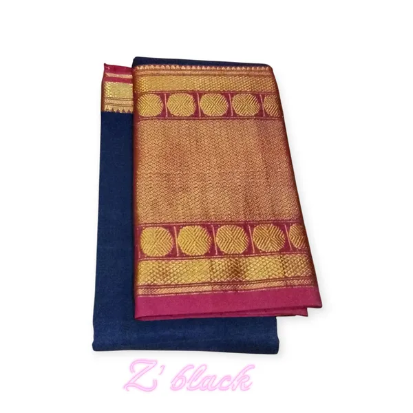 Black_With_Big_Golden_Jari_Jacquard_Border_Narayan_Peth_Cotton_Masarasaised_Saree