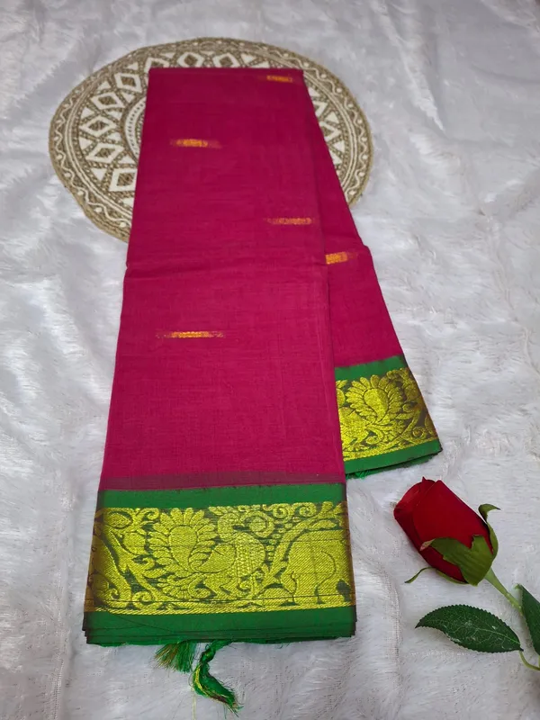 Pink_Komal_Collection_Pure_Cotton_Saree