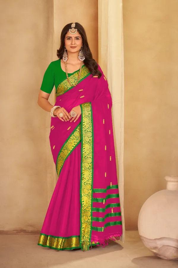 Pink_Komal_Collection_Pure_Cotton_Saree