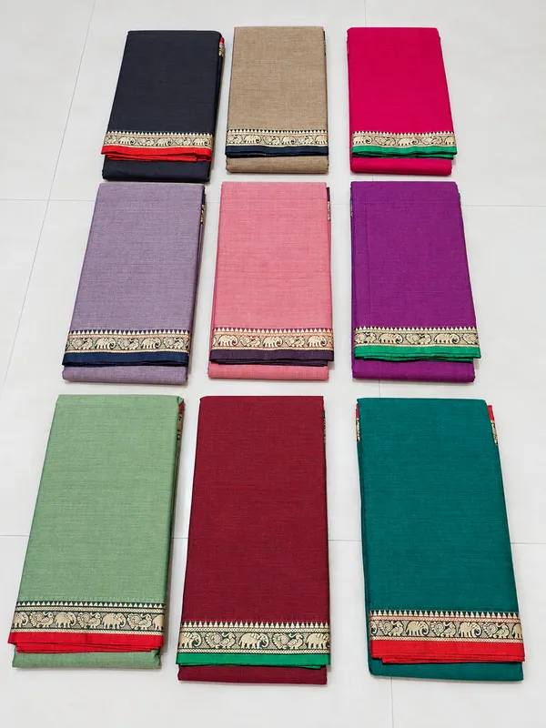 Aragini_Narayanpeth_pure__cotton_masarasaised_saree_with_Running_blouse_-_Navy_Blue_