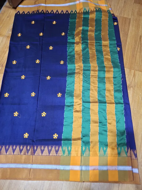 Deeksha_Cotton_|_Meenakashi_acralic_cotton_hand_embrodary_flowers_buttas_work_Violet_blue_saree_for_women_-_Quality_product