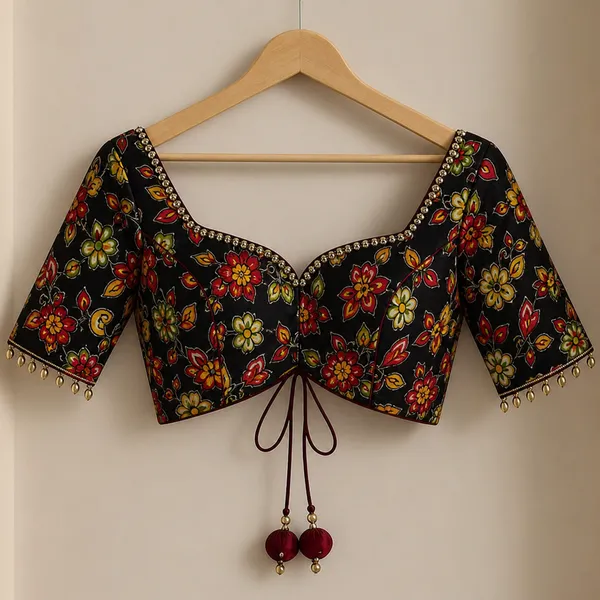 Deeksha_Cotton_|_Multi_colour_pure_kalamkari_print_blouse_for_women