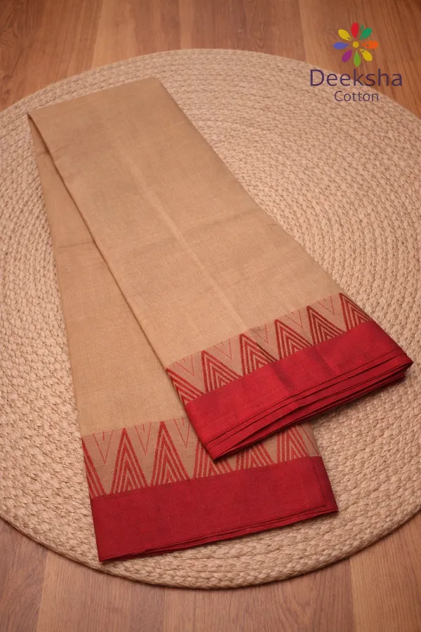 Beige_Cream_Venkatagiri_Chettinadu_Pure_Cotton_Saree_With_Running_Blouse