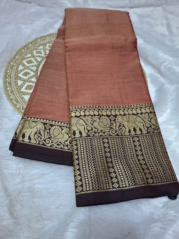 Dusty_Rose_Soundarya_Collection_Narayanpreth_CottonMasarasaised__Saree_And_Kalamkari_1_Meter_Matching_Blouse_Free_For_Women
