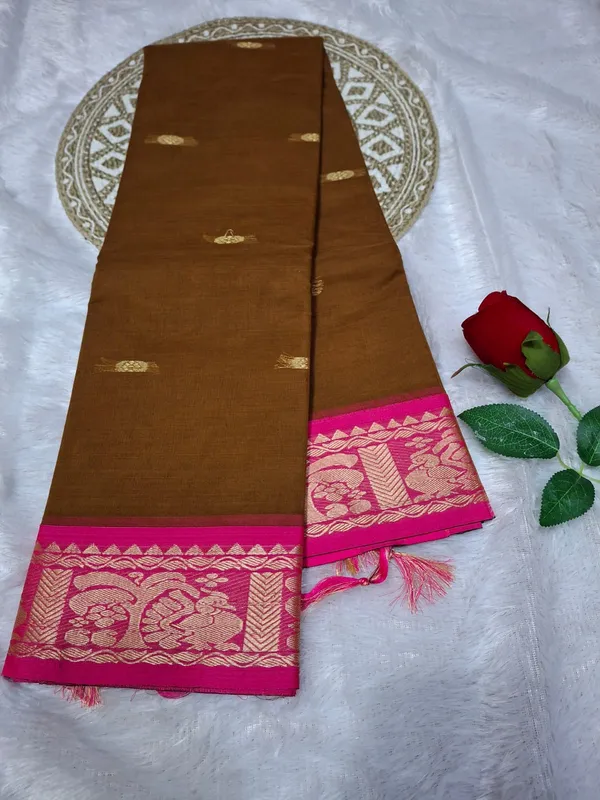 Wooden_Brown_Sindoor_Collection_Pure_Cotton_Saree