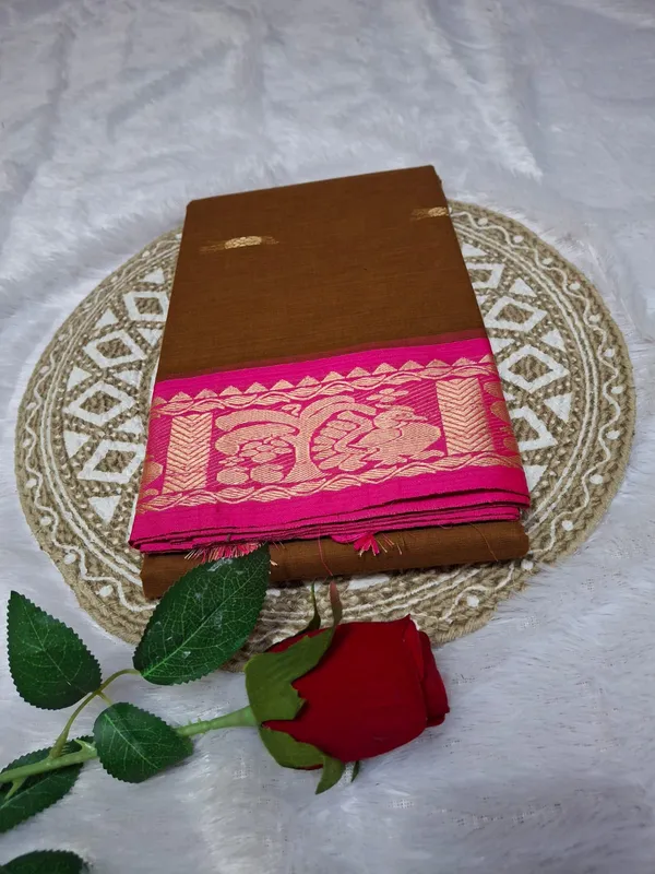 Wooden_Brown_Sindoor_Collection_Pure_Cotton_Saree