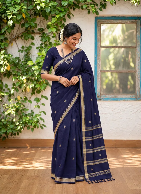 Lyla_-_Narayanpeth_cotton_masarasaised_saree_with_saree_over_butta_with_running_blouse_for_women.