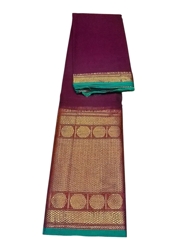 Maroon_With_Golden_Jari_Jacquard_Border_Narayan_Peth_Cotton_Masarasaised_Saree