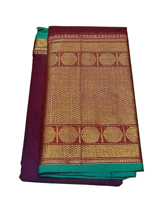 Maroon_With_Golden_Jari_Jacquard_Border_Narayan_Peth_Cotton_Masarasaised_Saree