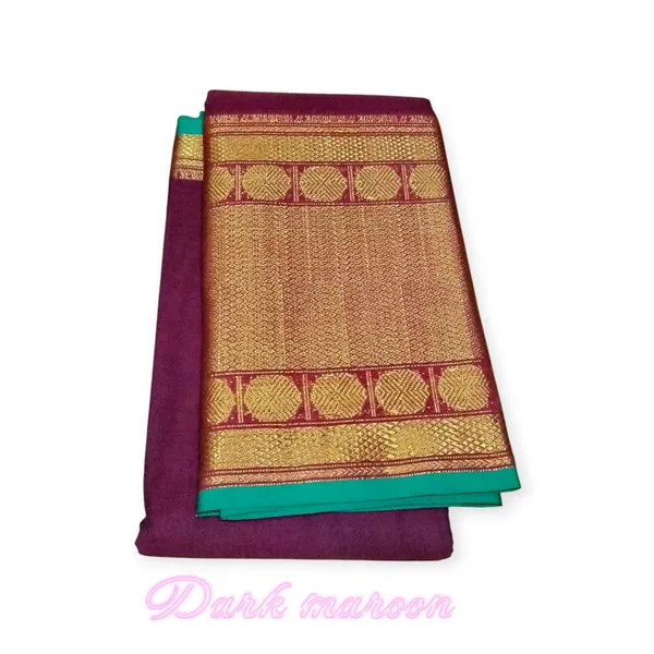 Maroon_With_Golden_Jari_Jacquard_Border_Narayan_Peth_Cotton_Masarasaised_Saree