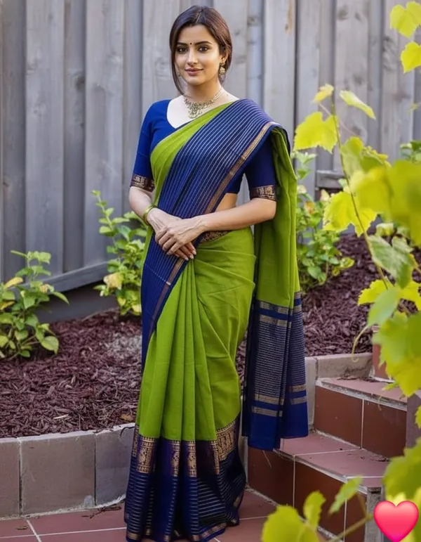 Moss_Green_Shailoo_Narayanpeth_CottonMasarasaised__Saree