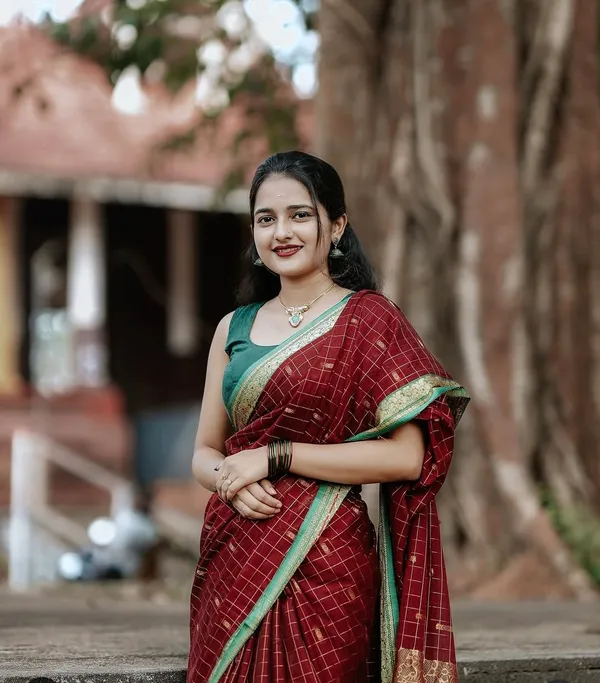 Narayanpeth_cotton_masarasaised_saree_pure_handloom_richpallu_saree_hand_made_butta_-_Maroon_colour_checks_saree
