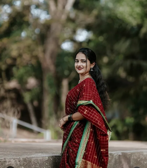 Narayanpeth_cotton_masarasaised_saree_pure_handloom_richpallu_saree_hand_made_butta_-_Maroon_colour_checks_saree