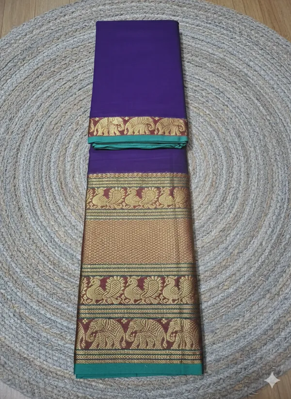 Purple_magenta_with_jari_border_narayanpeth_cotton_masarasaised_saree