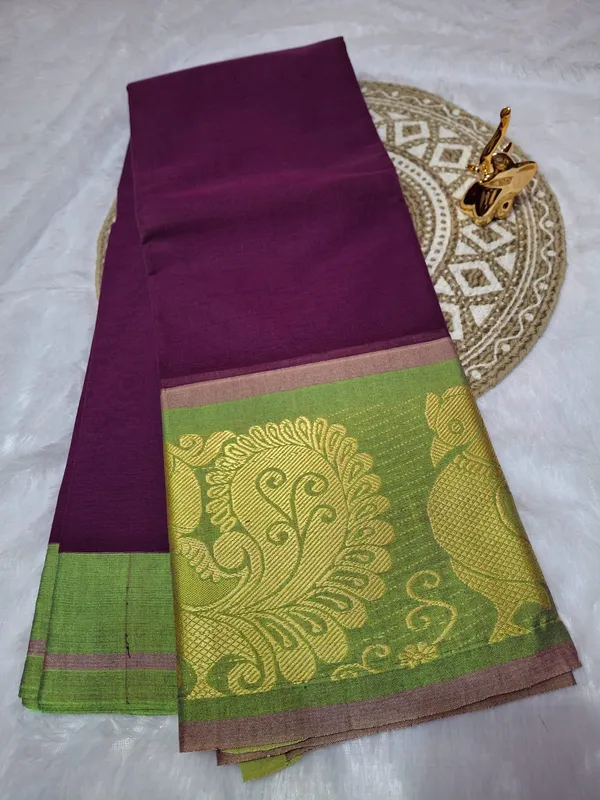 Purple_Magenta_Chettinadu_Pure_Cotton_Saree_With_Kalamkari_1_Meter_Blouse_Free_For_Women