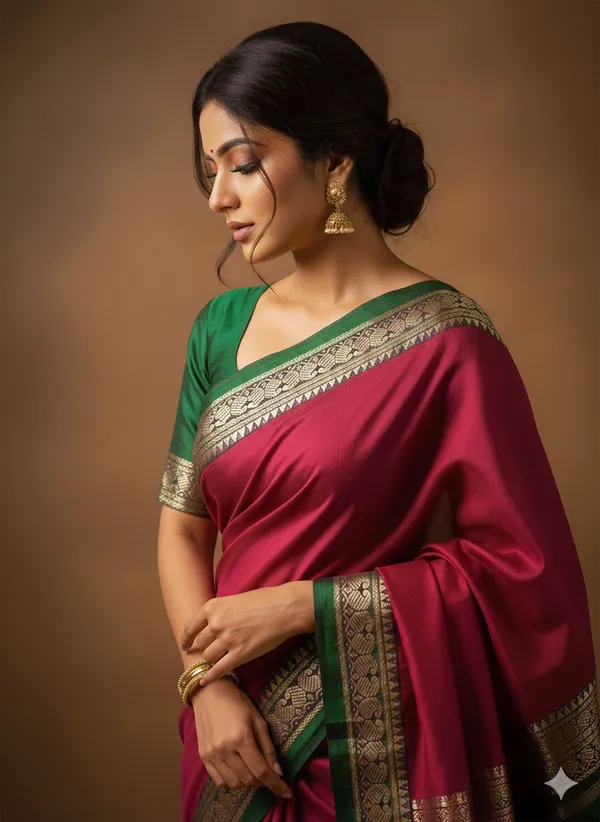 Rani_pink_kalyani_narayanpeth_cotton_masarasaised_saree.