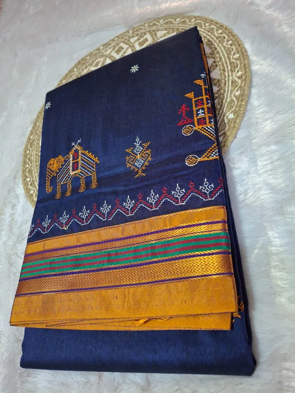 Royal_Blue_Paras_Border_Kasuti_Handwork_Kasuti_Saree