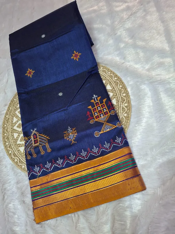 Royal_Blue_Paras_Border_Kasuti_Handwork_Kasuti_Saree