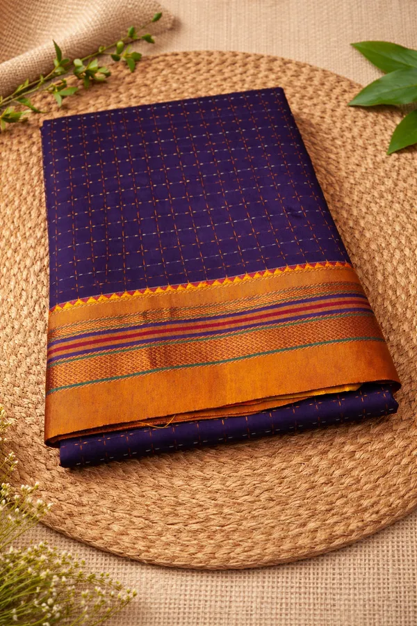 Violet_Blue_Ilkal_Cotton_Chadurang_Chikki_Star_Plus_Saree