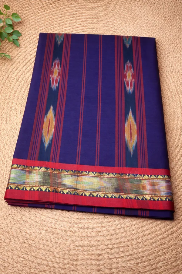 Violet_with_maroon_border_pure_cotton_kochampallu_handlooms_sareepure
