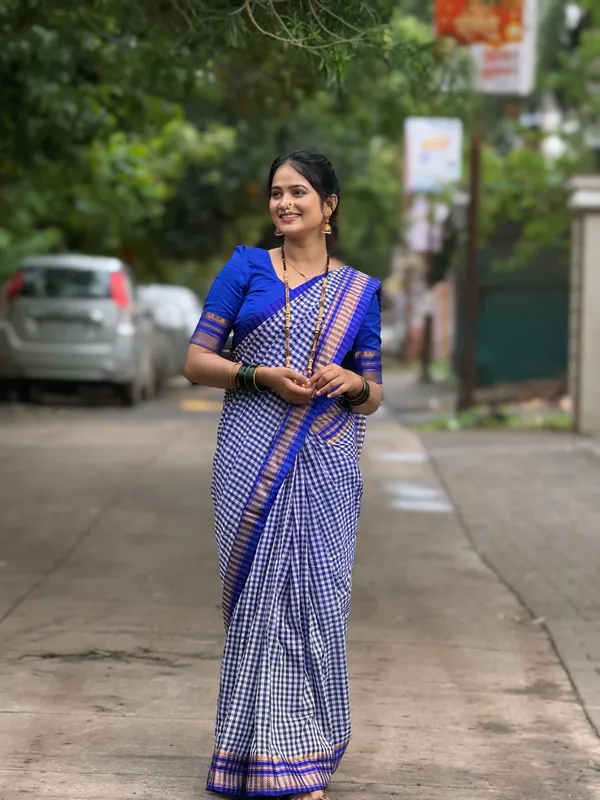 Small_Check_Cotton_Silk_Saree_Tope_Teni_Pallu_-_Original_Quality