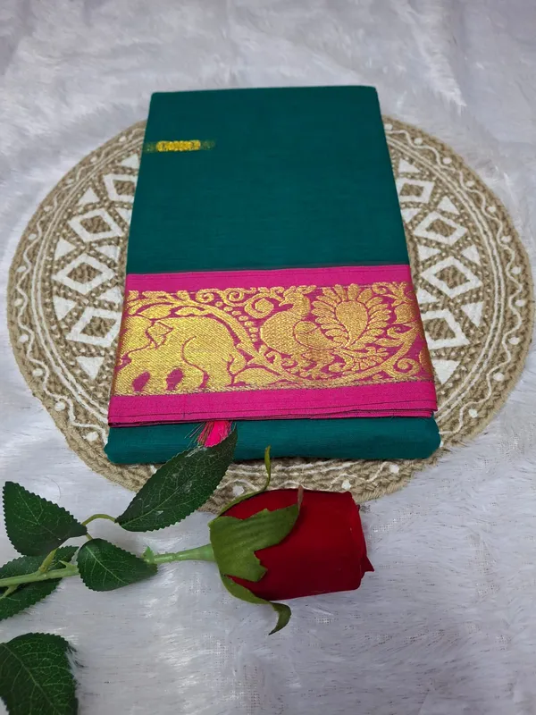 Rama_Green_Komal_Collection_Pure_Cotton_Saree