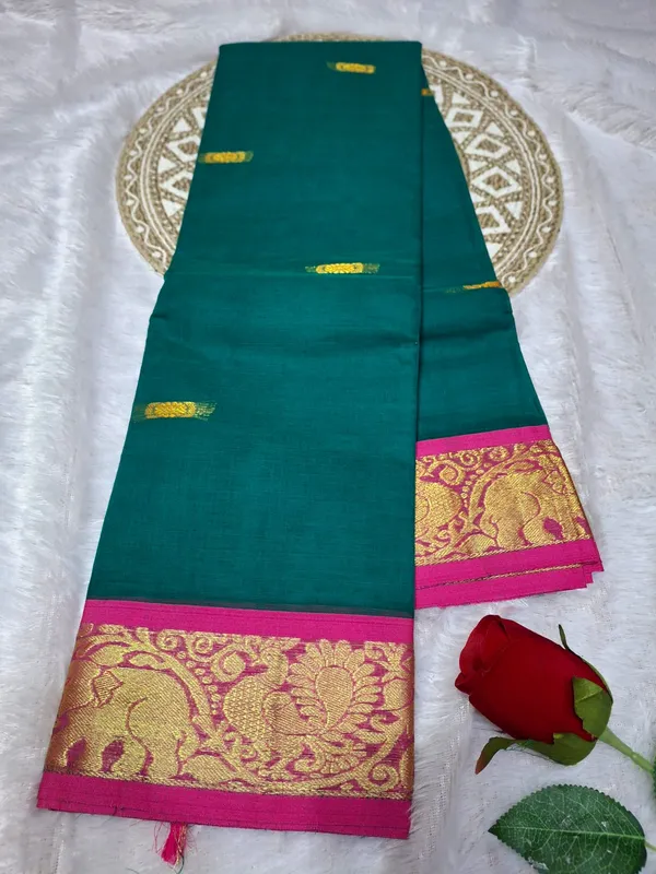 Rama_Green_Komal_Collection_Pure_Cotton_Saree