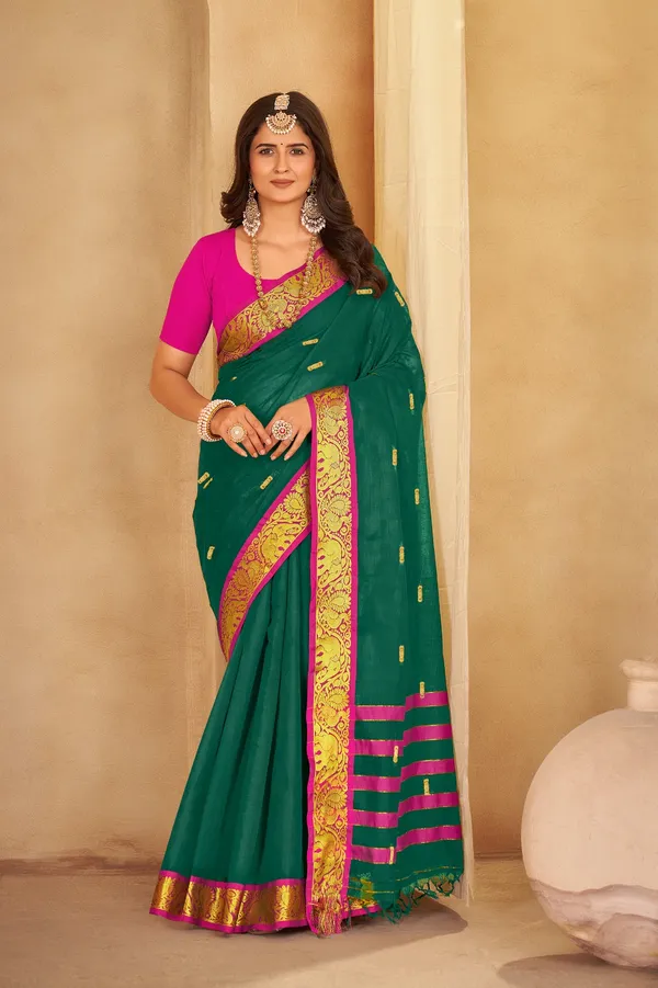 Rama_Green_Komal_Collection_Pure_Cotton_Saree