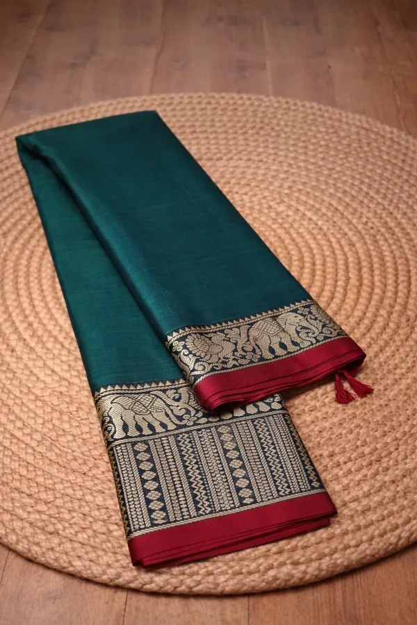 Bottle_green_soundarya_narayanpeth_cotton_masarasaised_saree
