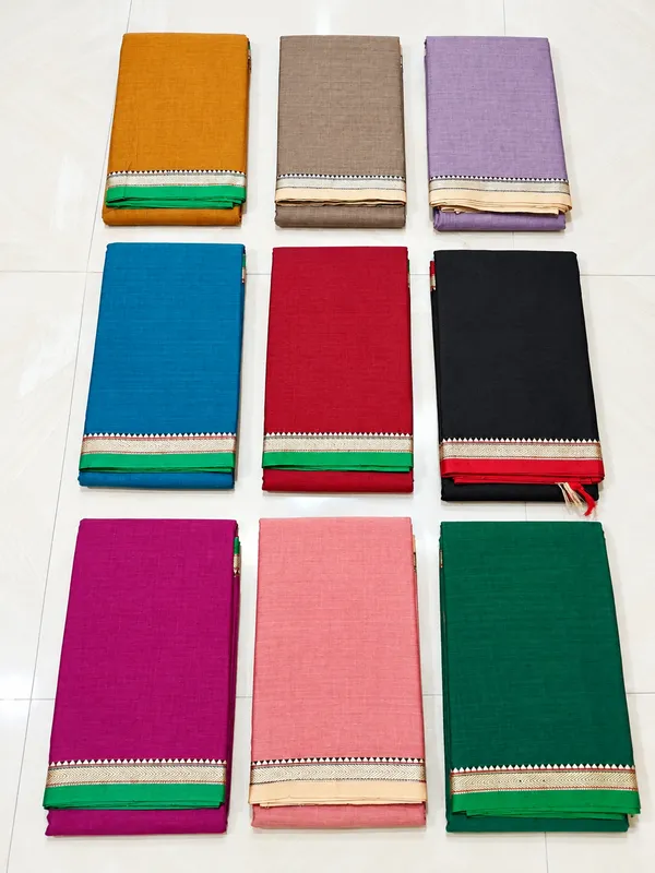 Deep_Orrange_Gouthami_Narayanpet_CottonMasarasaised__Saee_With_Kalamkari_1_Meter_Matching_Blouse_Free_For_Women