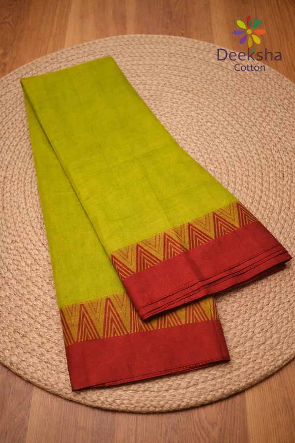 Yellow_Venkatagiri_Chettinadu_Pure_Cotton_Saree_With_Running_Blouse