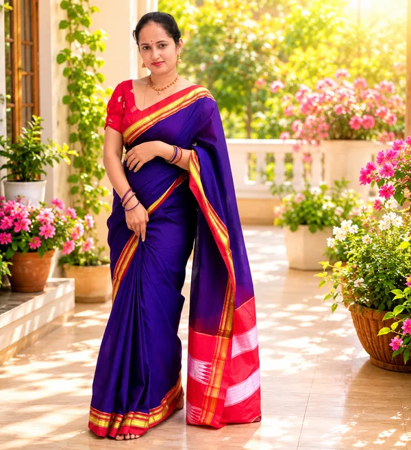 Kastoori_Ilakal_cotton_silk_violet_saree_with_tope_teni_silk_pallu_saree