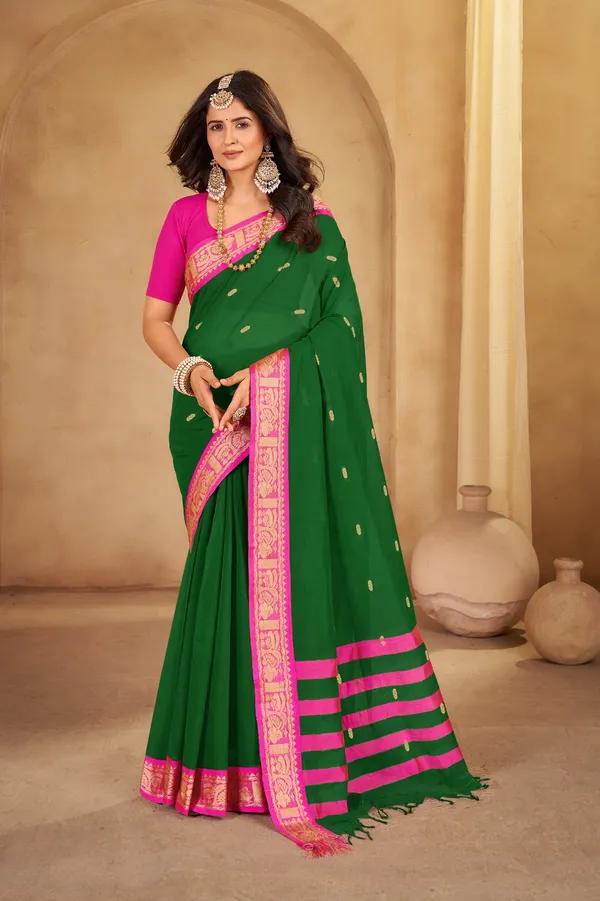 Green_Sindoor_Collection_Pure_Cotton_Saree