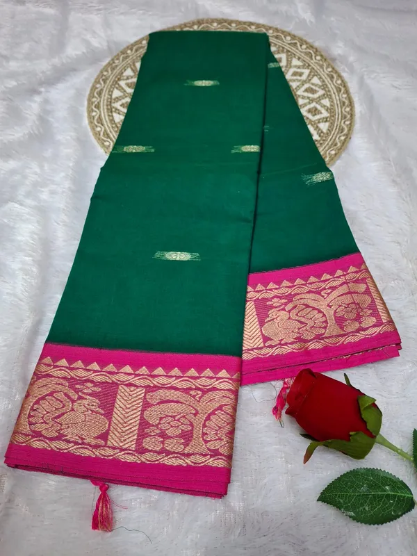 Green_Sindoor_Collection_Pure_Cotton_Saree