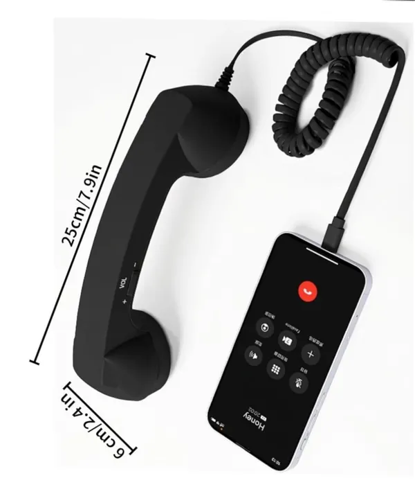 Black_Usb_Wired_Telephone_Handset_With_Dial_Pad