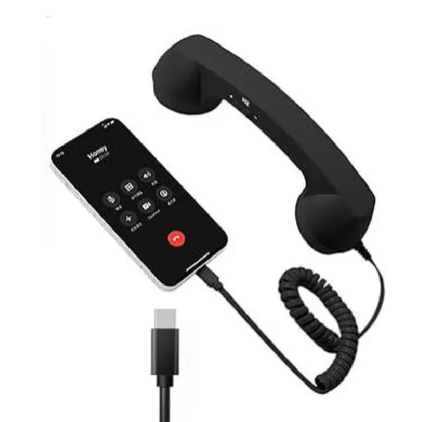 Black_Usb_Wired_Telephone_Handset_With_Dial_Pad
