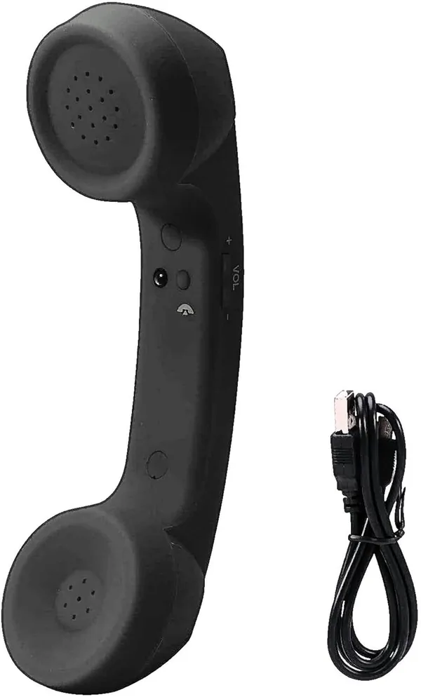Black_Usb_Wired_Telephone_Handset_With_Dial_Pad
