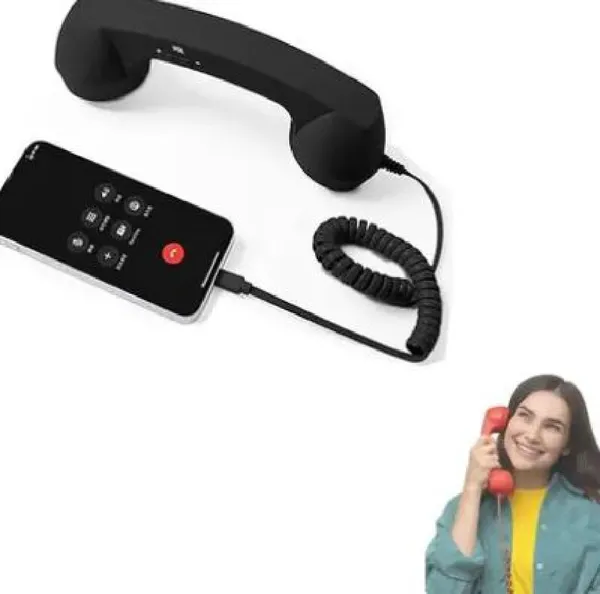 Black_Usb_Wired_Telephone_Handset_With_Dial_Pad