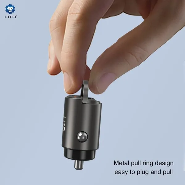 Gold_And_Grey_Car_Charger_With_Dual_Usb_C_And_Usb_A_Ports