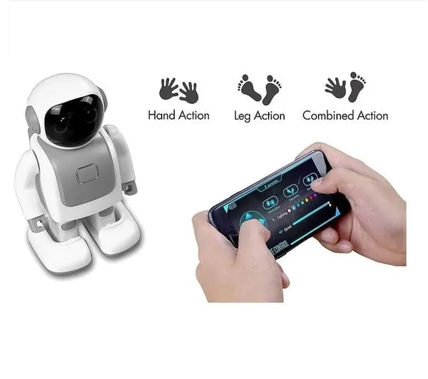 White_And_Grey_Smart_Dancing_Robot_Bluetooth_Speaker