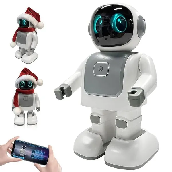 White_And_Grey_Smart_Dancing_Robot_Bluetooth_Speaker